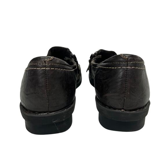 Comfort Core Brown Leather Slip-On Shoes Clarks Bendables Women’s 10M - Picture 4 of 6